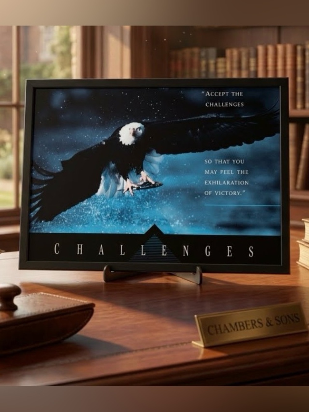 Challenged Motivational Picture & Frame